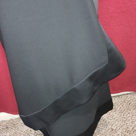 NWT Ted Baker Black Two-Tone Wrap Dress Blouse - Picture 2 of 8